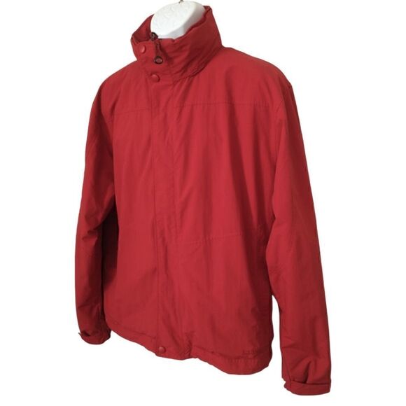 LL Bean Mens Jacket L Vintage 90s Parka Coat Red Outdoor All Conditions No Liner - Picture 3 of 16